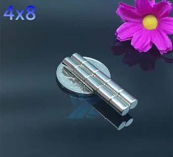 

100pcs Bulk Small Round NdFeB Neodymium Disc Magnets Dia 4mm x 8mm N35 Super Powerful Strong Rare Earth NdFeB Magnet 4*8