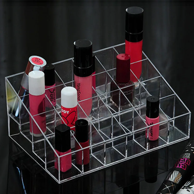 

Modern Simple transparent Makeup Organizer Storage Boxes Make Up Cosmetics Brush Organizer Home Desktop Sundry Storage Case