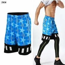 ZMSM для взрослых хит цветной печати баскетбольные шорты быстросохнущие фитнес-шорты для уличного бега спорта Шорты для полной подготовки JY302