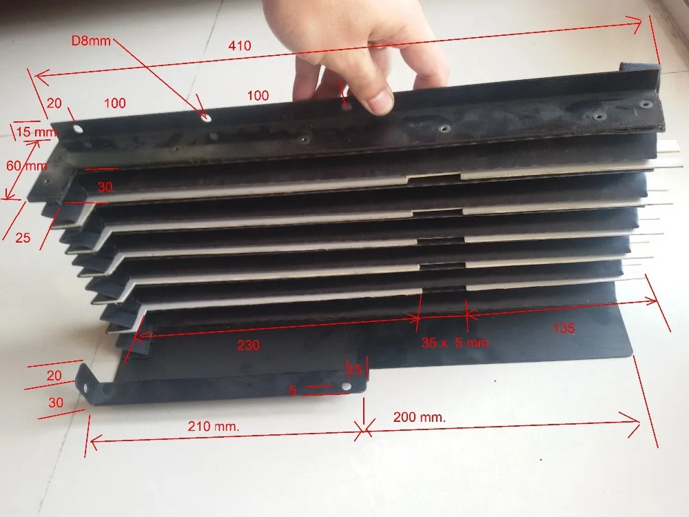 2016 custom tailor accordion dust cover for cnc machine tool with nylon