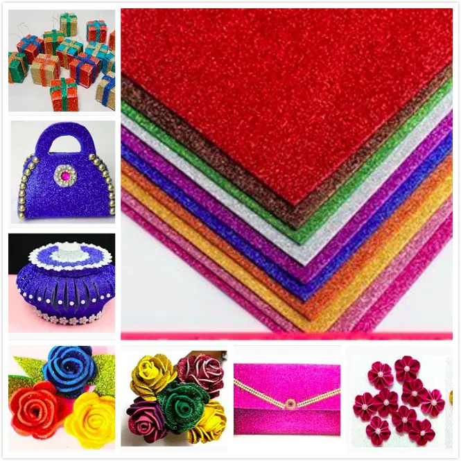

A4 10sheet mix color Glitter foam paper sheets DIY Children's Craft Activities Cutters Flash Gold Handcraft Foam Paper Sheet
