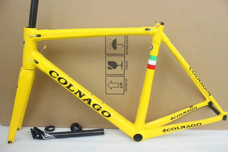 Colnago C60 шоссейная велосипедная Рама красный черный белый углеродное волокно велосипедная Рама+ подседельный штырь+ вилка+ зажим+ гарнитура