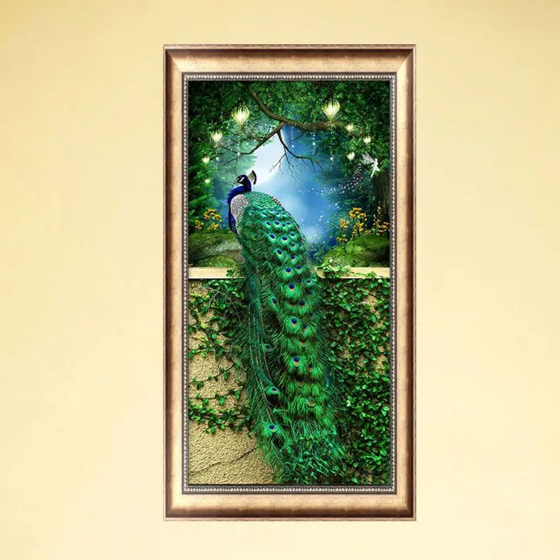 

Peacock DIY 5D Full Drill Diamond Painting Embroidery Cross Stitch Kit Rhinestone Home Decor Crafts