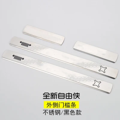 

Car accessories Stainless Steel Aluminum alloy External Scuff Plate/Door Sill Door Sill pedal bienvenidos Fit For Jeep Renegade