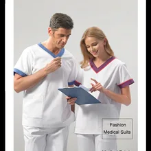 Мода г. костюм медика комплекты Красота Больничная стоматологическая клиника рабочие униформы лабораторный халат врач-медсестра платья хирургические комбинезоны