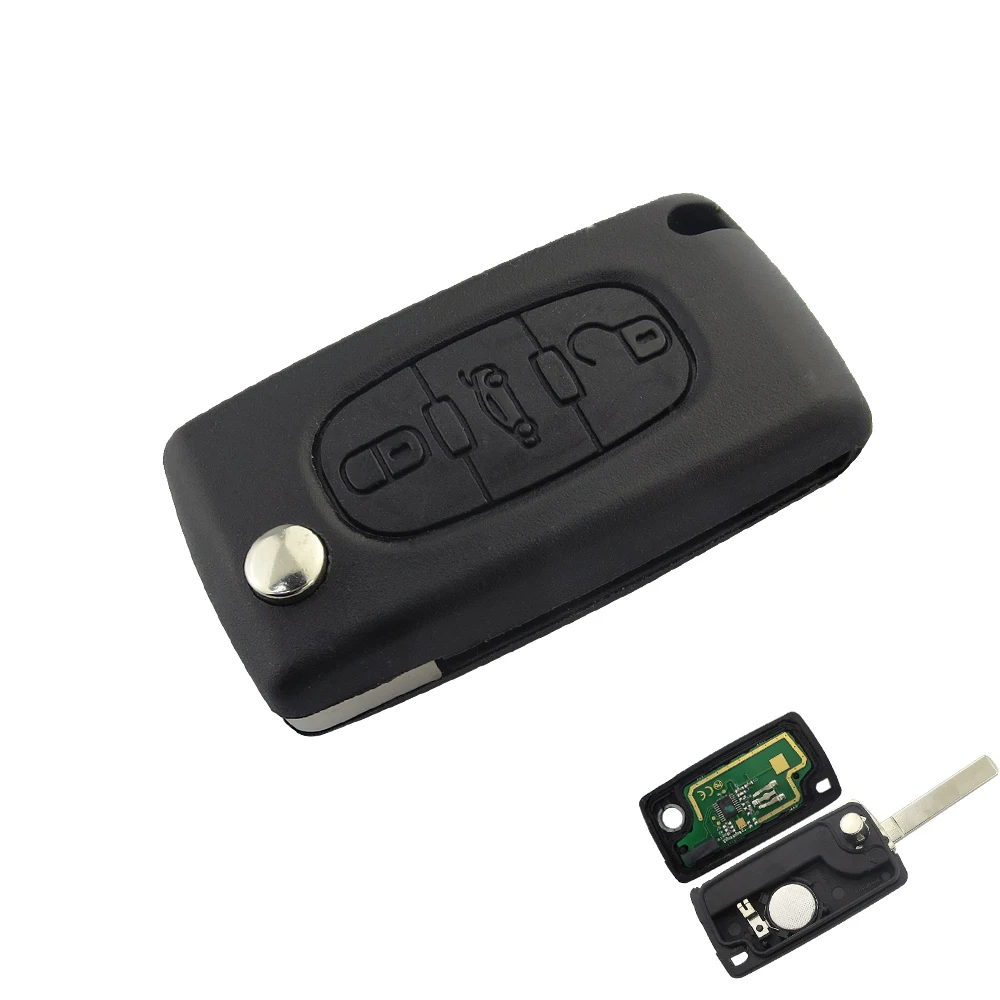 OkeyTech отправка кольца для ключей CE0536 3 кнопки ID46 PCF7961 чип VA2 HU83 лезвие откидной