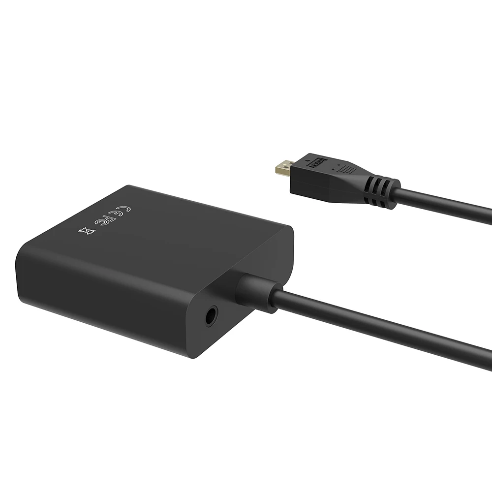 Micro HDMI адаптер VGA с 3,5 мм аудио разъем мужчин и женщин конвертер адаптер 1080 P для HDTV XBOX PS4 проектор для планшетных ПК