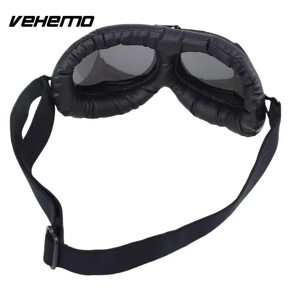 Vehemo Black Motorcycles Bike Riding Goggles Eyewear Glasses Eye
