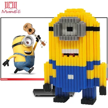 

MUMUELI Despicable Me Mini 1000-1500 Pieces DIY Anime Figure 3D Model Kit Blocks Jigsaw Building for Children Kids Toys KL-DYH