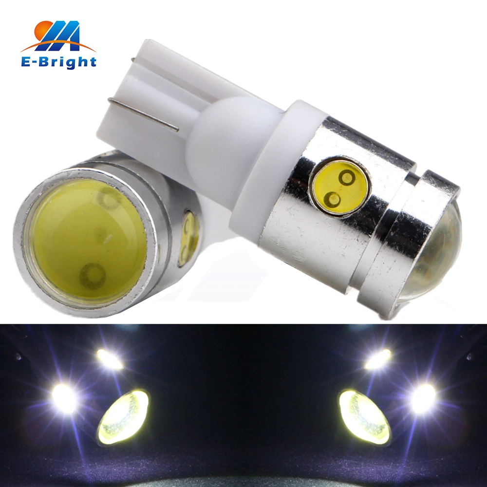 4 100pcs 2.5W 12V W5W 194 T10 Base with Lens Led Bulbs Turn Tail