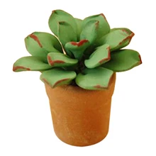 1/12 кукольный домик Миниатюрный маленький зеленый листовой завод плетеная корзина цветок лилии композиция коричневый