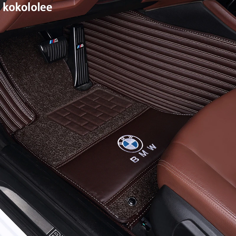

kokololee Custom car floor mat for bmw f10 x5 e70 e53 x4 f11 x3 e83 x1 f48 e90 x6 e71 f34 e70 e30 z4 x2 waterproof accessories