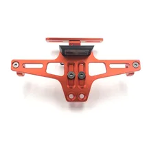 Регулируемый угол Мотоцикла Алюминиевый номерной знак рамка со светодиодным индикатором держатель кронштейн Универсальный Оранжевый