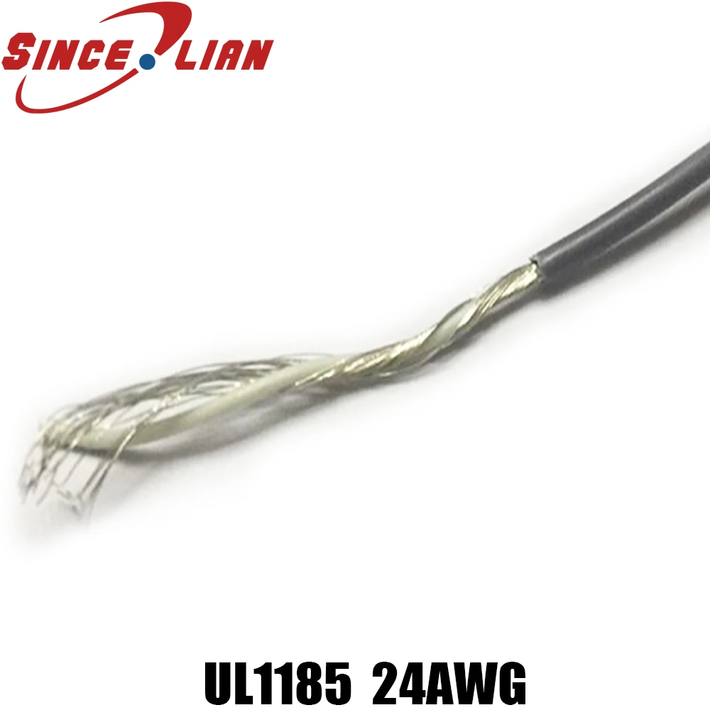 20meters Sprial Shielded audio cable UL1185 24AWG OD2.5MM Single Core