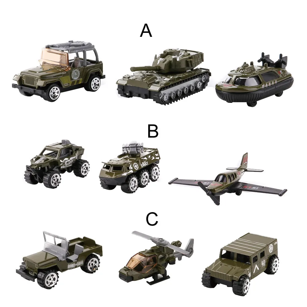 

3pcs Children Military Plastic Educational Toy Truck Toy Car Tank Model Scenes Set Model Toy Great Gifts for Kids Toys #CN20