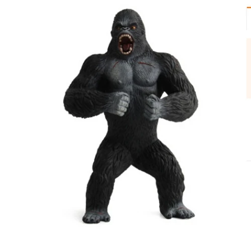 GEEK KING 19cm Action Figures Animal Chimpanzee King Kong Skull Island Gorilla PVC Action Figure Model Toys Doll For Boys Gift