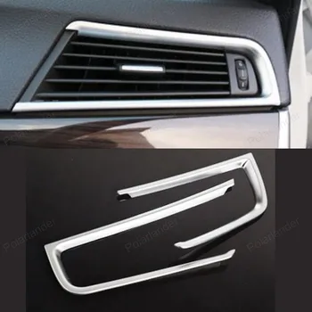 

2pcs Car styling For BMW 5 Series F10 F18 2011 2012 2013 2014 Air Conditioning Vent Trim Cover Interior decoration Sticker