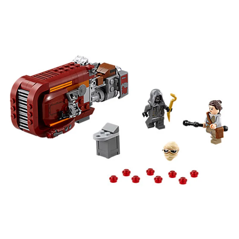 

Star Wars The Force Awakens Rey's Speeder Unkar's Thug Compatible for LEGOs 75099 Assembling Building Blocks Toys For Children