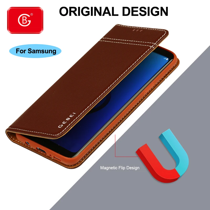 Роскошный чехол книжка из натуральной кожи для Samsung Galaxy S7 Edge S8 S9 S20 + Ultra S10 E Plus