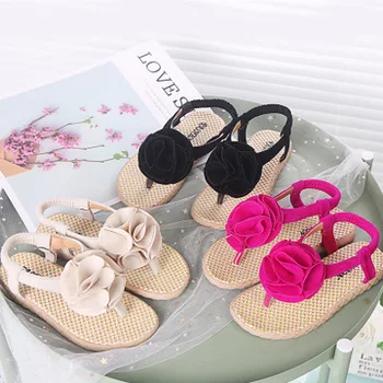 

Baby Girls Cute Slippers Big floral Flat Heel Lightweight Princess Slippers for Outdoor Girls Sandals Garden Slippers Drag Baby