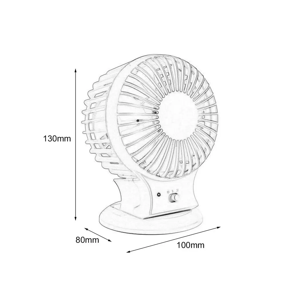 Компактный ручной usb-вентилятор с низким уровнем шума, охлаждающий вентилятор с двумя лезвиями, перезаряжаемый Удобный маленький