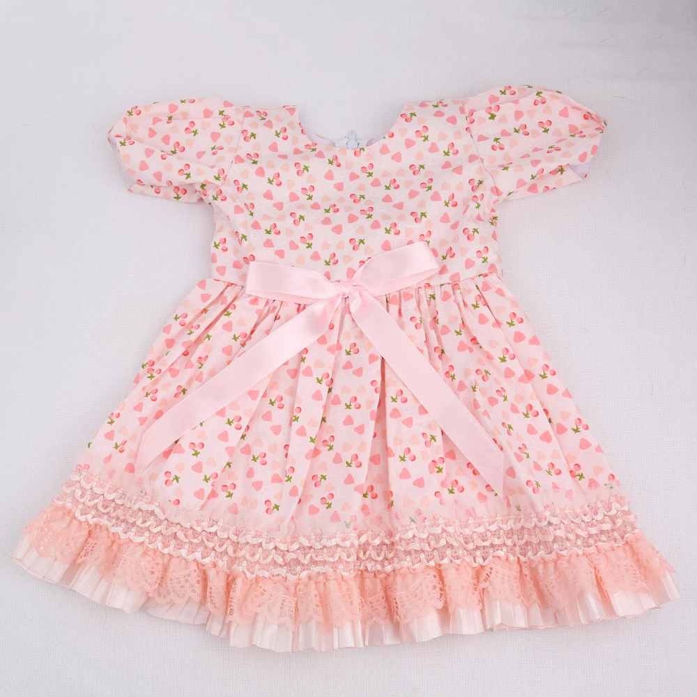 

Reborn Baby Doll Clothes 0-3 month Girl Dress Pink Orange Soft Cotton Rope 22 inch Dolls Christmas Gift Summer Skirt NPKDOLL