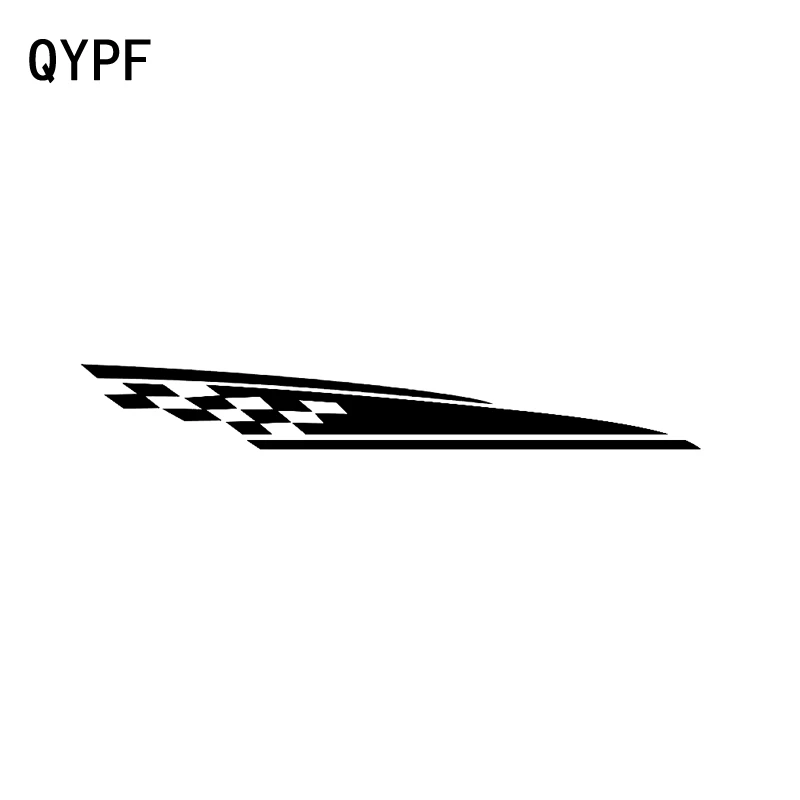 Модные гоночные флаги QYPF 20 см * 2 7 полосатая Виниловая наклейка для стайлинга