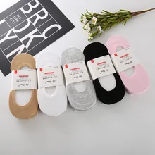 Летние носки-лодочки сплошной милый мультфильм Kawayi Для женщин студентка Невидимый вентиляции хлопковые носки новые хлопковые EU35-40