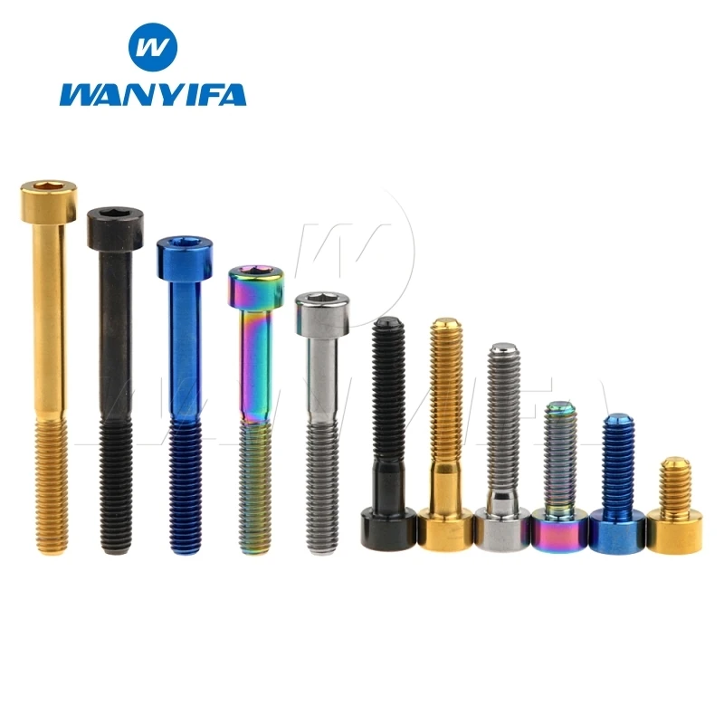 Wanyifa M6x10 15, 16, 18, 20, 25 30 35, 40 45 50 55 60 мм DIN912 клеймо Винт С Титановым болтом для велосипеда портативный складной велосипед езда на велосипеде