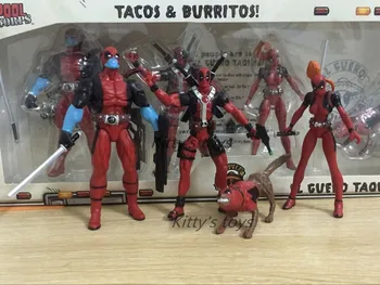 

Marvel X-men Deadpool PVC Action Figure Collection Model Toy 4PCS/set boxed free shipping KB0239