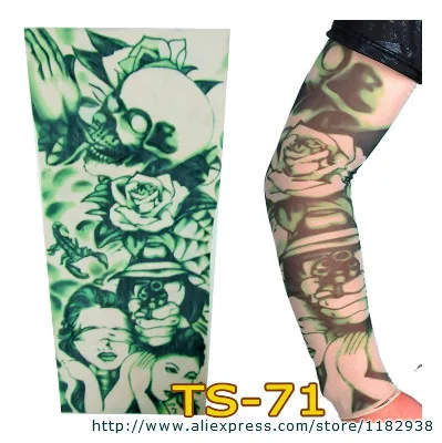 One Piece Cool Print Tattoo Sleeve Temporary Tattoo Arm Stocking Stocking Holiday Stocking Feettattoo Print Aliexpress