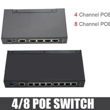 4CH 8CH POE коммутатор 8+ 1 порт коммутатор 8 каналов 4ch 8ch POE 4+ 1 порт коммутатор 4 канала IP камера POE маршрутизатор