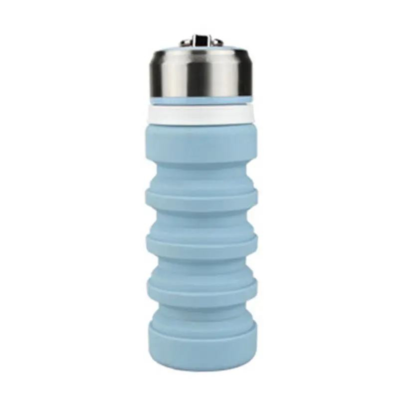 

180-420ml Silicone Folding Water Cup with Handle Heat Resistant Cover Lid Anti Leakage Outdoor Coffee Cup Portable Travel Supply