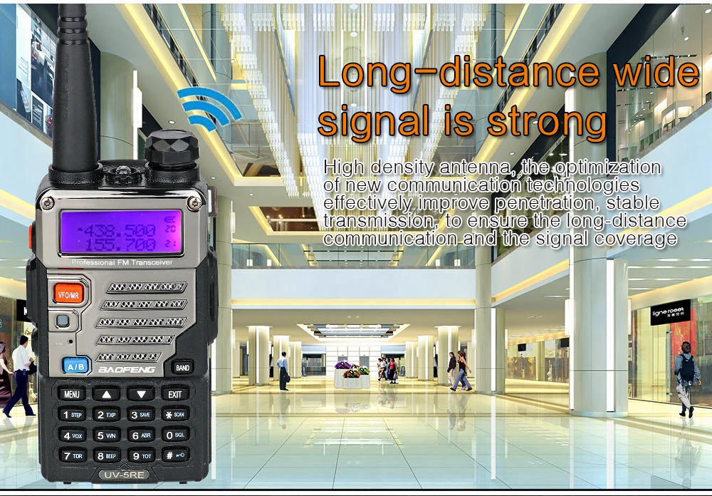 Baofeng UV-5R plus handy talkie walki UV5RE переговорные для ssb КВ трансивер двухдиапазонный дисплей ppt наушник двухстороннее радио 2 шт