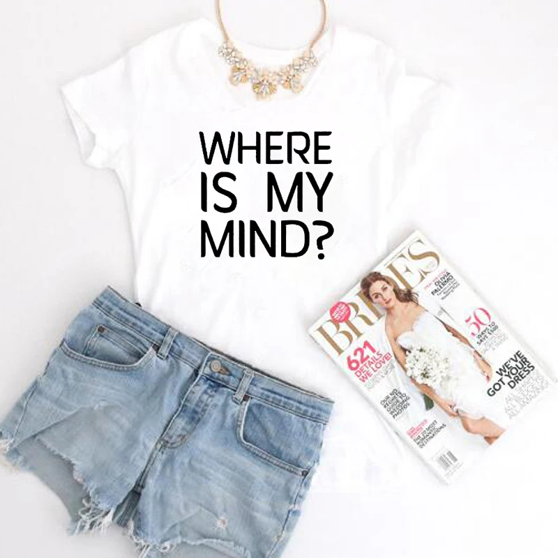 Футболка с надписью My Mind Pixies рок группы модные женские топы одежда Tumblr 2018 летняя