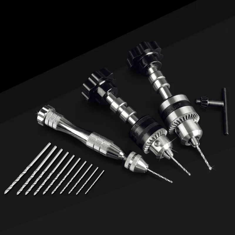 

High Quality Metal Hand Twist Drill Mini Manual Tools DIY Hand String Bodhi Beeswax Drilling Punch Expander Hole Punching Drill