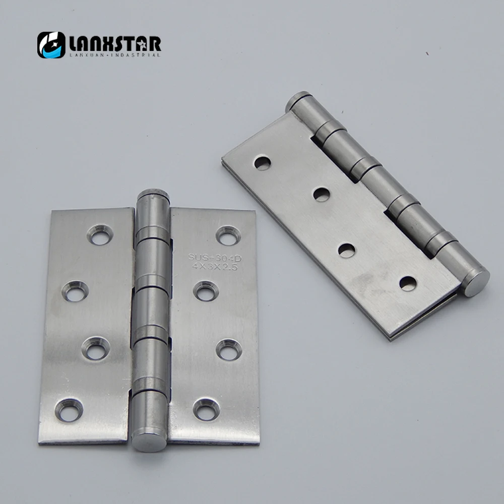 High Quality SUS304 Stainless Steel Ball Bearing 4 inch Flat Opening Hinge 4*3*2.5 Ultra Quiet Door Hinges