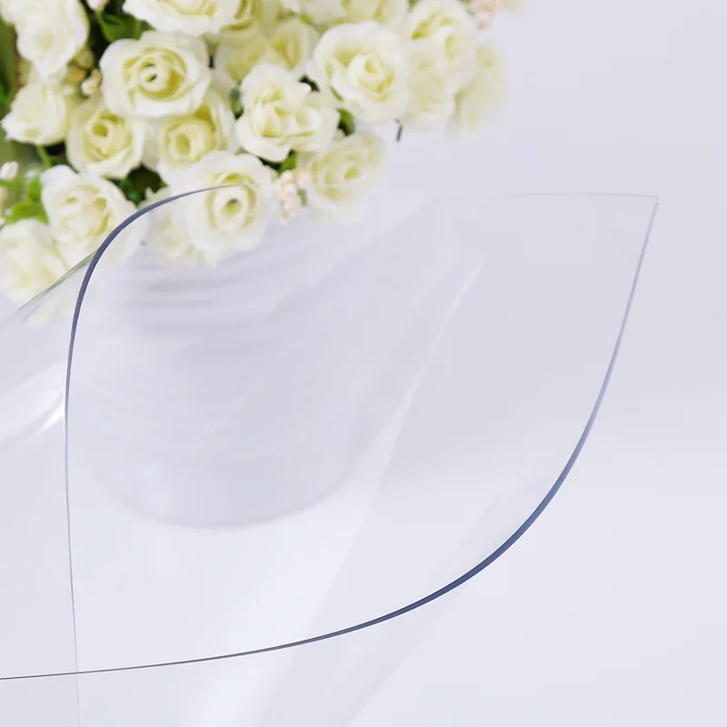 PVC Soft Glass Waterproof Anti Hot PVC Tablecloth Table Mat Table Mats Transparent Disposable Table Cloth Home Decoration