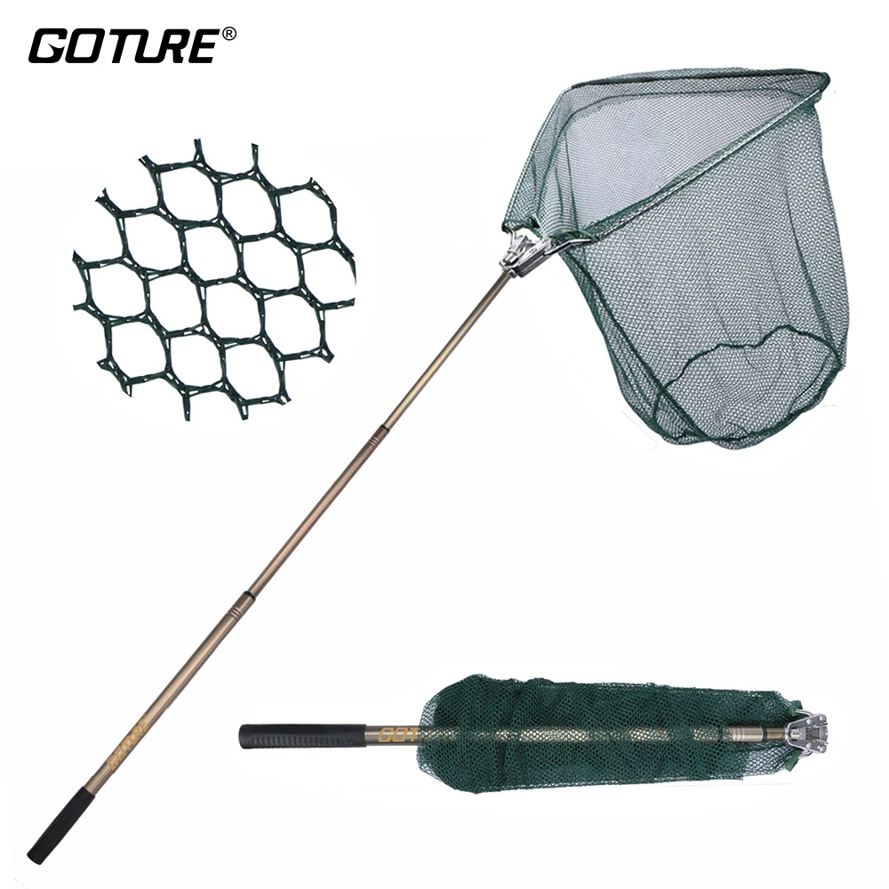 Goture рыболовная посадочная сеть 185 см 40x40 PE треугольная ручная сетка высокопрочная