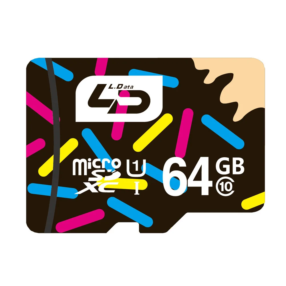 Ldata микро-sd-карта 64 ГБ класса 10 карты памяти UHS1 ультра-скоростной реальные возможности