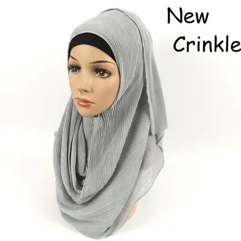 

M7 High quality crinkle viscose viscose hijab scarf women shawl wrap headband 180*90cm 10pcs/lot