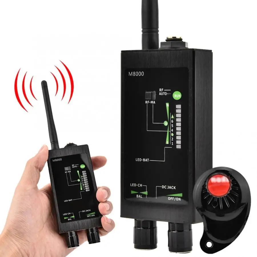

1MHz-12GHz Anti-Espionage Detector GSM RF Signal Detector Auto Search GPS track Bug Finder with Long Magnetic