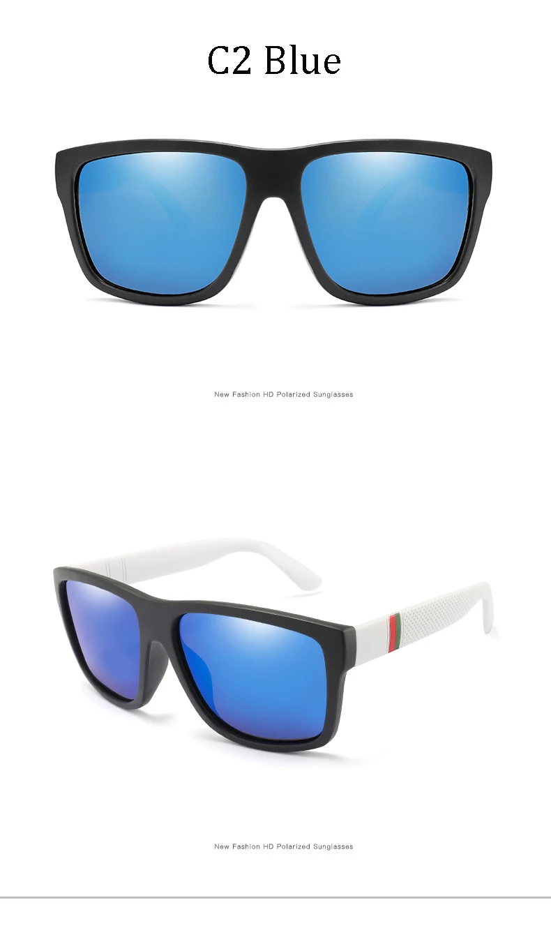 Модные Элитный Бренд Дизайнерские мужские поляризованные солнцезащитные очки спортивные очки с зеркальным покрытием, UV400 цвет синий, черный; Большие размеры 34–43 очки мужской