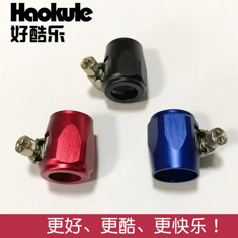 

10AN/AN10 Push On Hose End Cover Clamp Adapter Blue Aluminum Anodize Fitting Hex Finishers 10AN