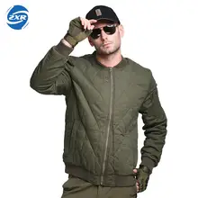 Zuoxiangru Осенняя Классическая стеганая зимняя тактическая куртка короткий бомбер хлопковая куртка с длинным рукавом стеганая верхняя одежда