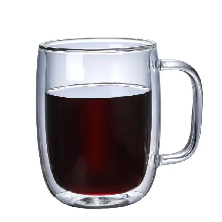 Термостойкая стеклянная чашка с двойными стенками, чайная посуда, чашка ручной работы, Кружка для здорового напитка, чайные кружки, прозрачная посуда для напитков