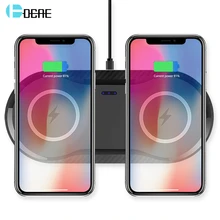 DCAE Qi двойное Беспроводное зарядное устройство для iPhone 11 Pro XS Max XR X 8 Airpods samsung S10 S9 S8 USB C быстрой зарядки настольного зарядного устройства