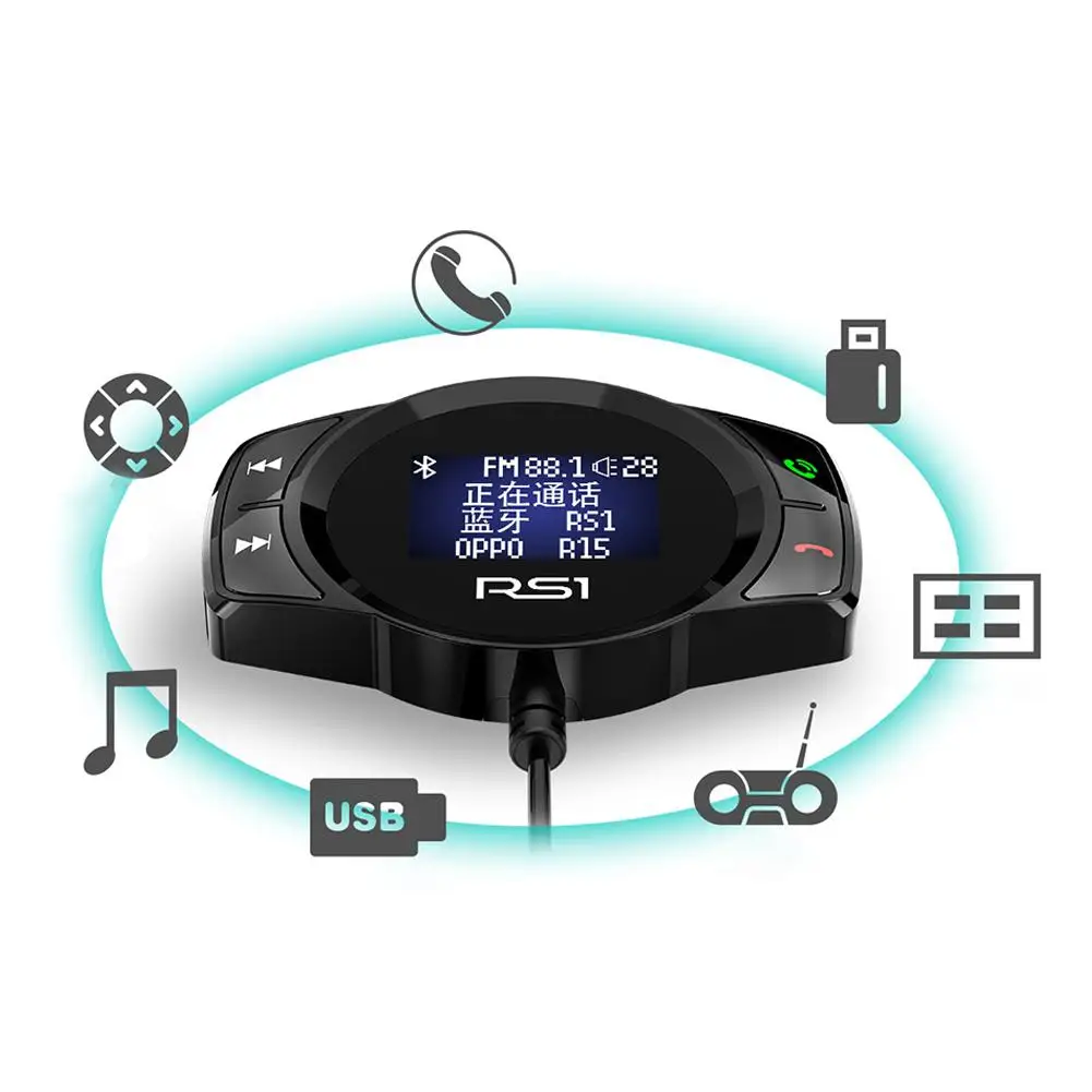 Bluetooth Charger Car FM Modulator Stereo AUTO MP3 Player Audio Adapter FM Transmitter Quick Charger Support U Disk