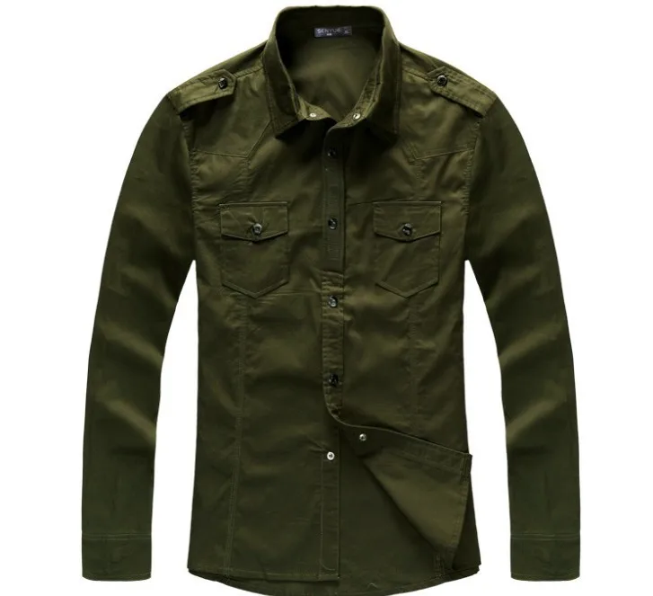shoulder strap khaki shirts 