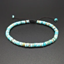 

Original Colored natural stone Bracelet cylinder Shape Natural Stone Handmade Bracelet Adjustable Bracelet Women's BraceletsB103